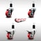 Service Caster 3'' SS Red Poly Swivel 1-1/2'' Expanding Stem Caster Set 2 Total Lock Brakes, 4PK SCC-SSEXTTL20S314-PPUB-RED-2-S-2-112 - alternate 5
